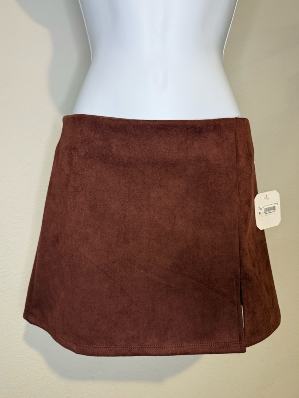 Altar'd State Brown Suede Mini Skirt NWT